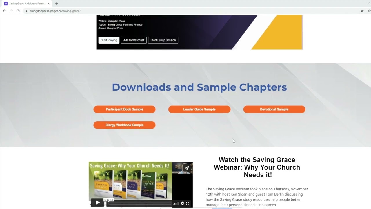 Saving Grace Tutorial