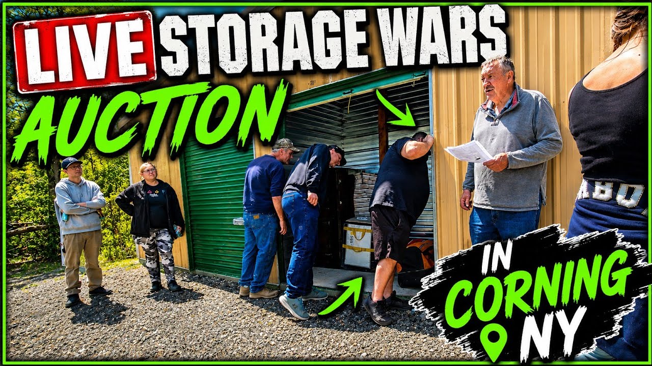 Прямая трансляция аукциона Storage Wars в Корнинге, штат Нью-Йорк, с более чем 30 складскими поме...