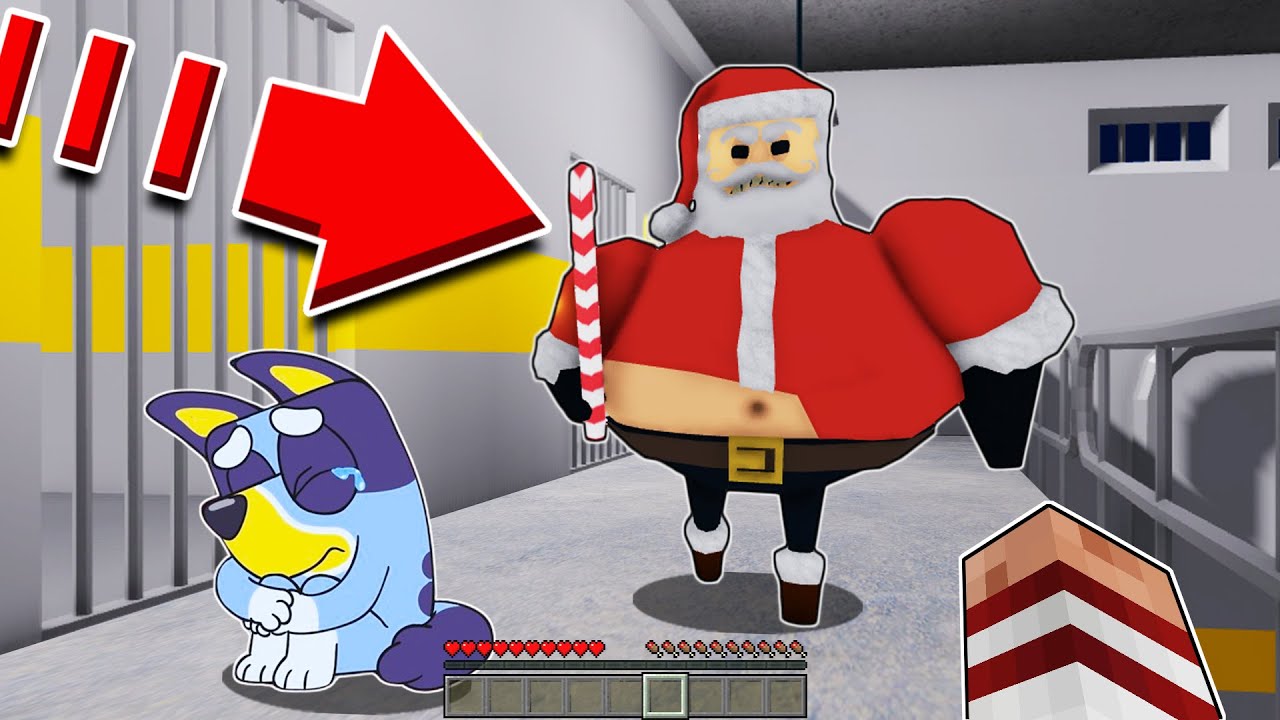 ESCAPAMOS DE LA PRISIÓN DE SANTA CLAUS BARRY CON BLUEY y BINGO