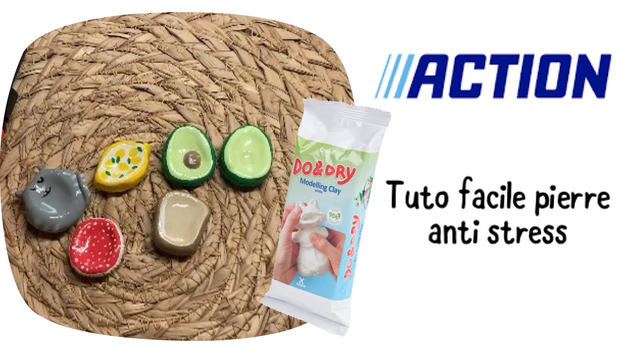 Tuto facile: faire une pierre anti stress DIY avec la pâte Action