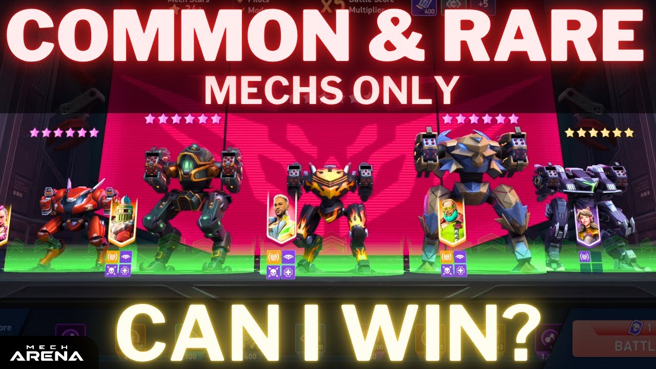 Will I Cook or Get Cooked With COMMON & RARE Mechs Only? | Hangar Showdown | Mech Arena