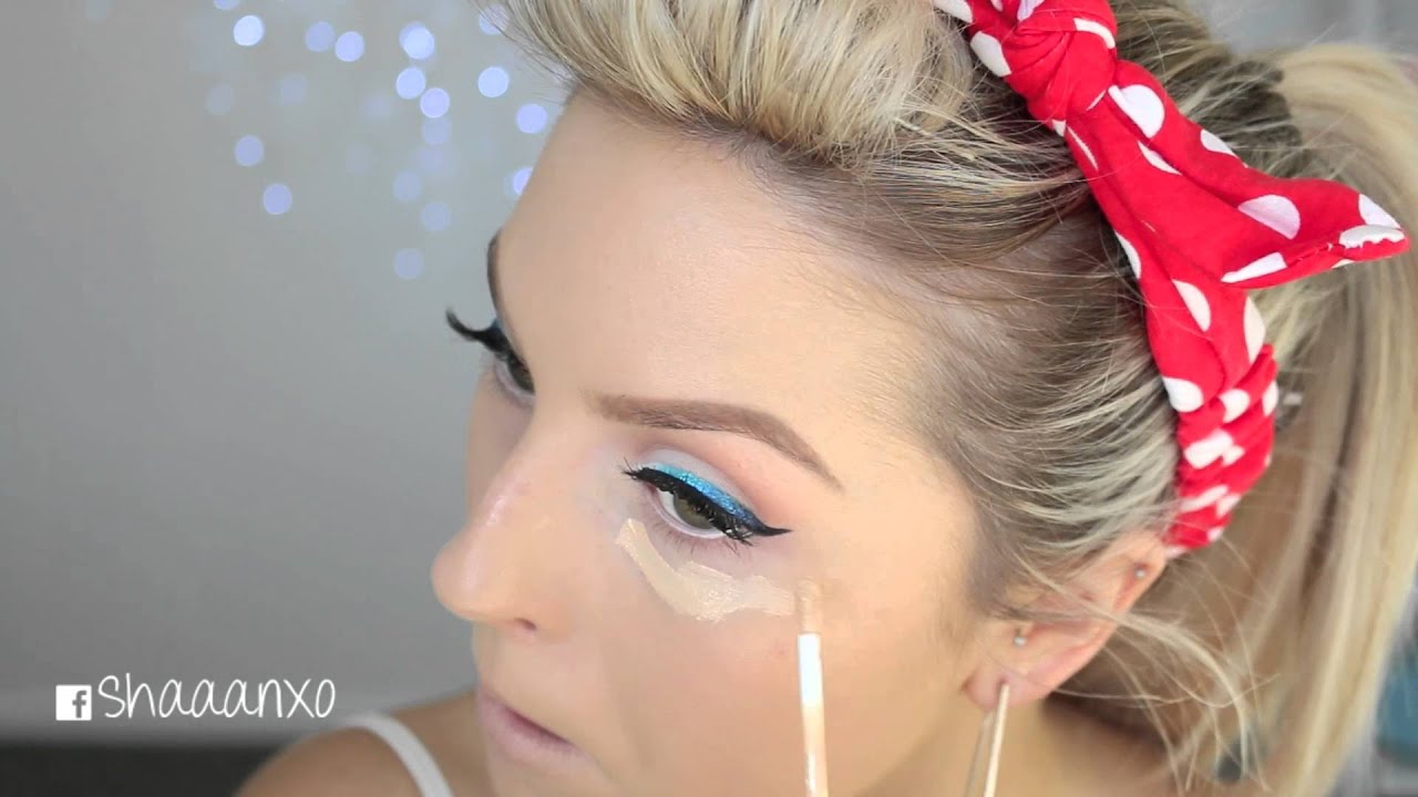 Modern Pin Up Tutorial ♡ Ombre Blue Eyeliner!