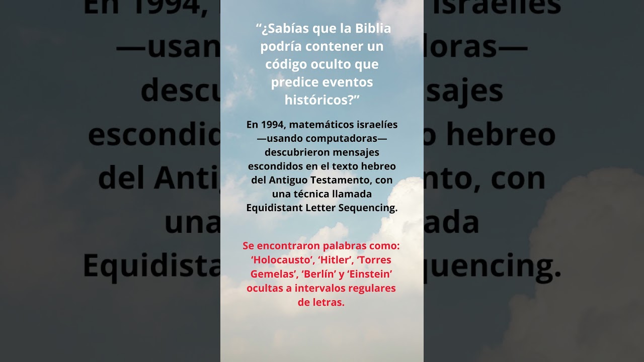 &iquest;La Biblia Esconde Mensajes Secretos Sobre el Futuro?