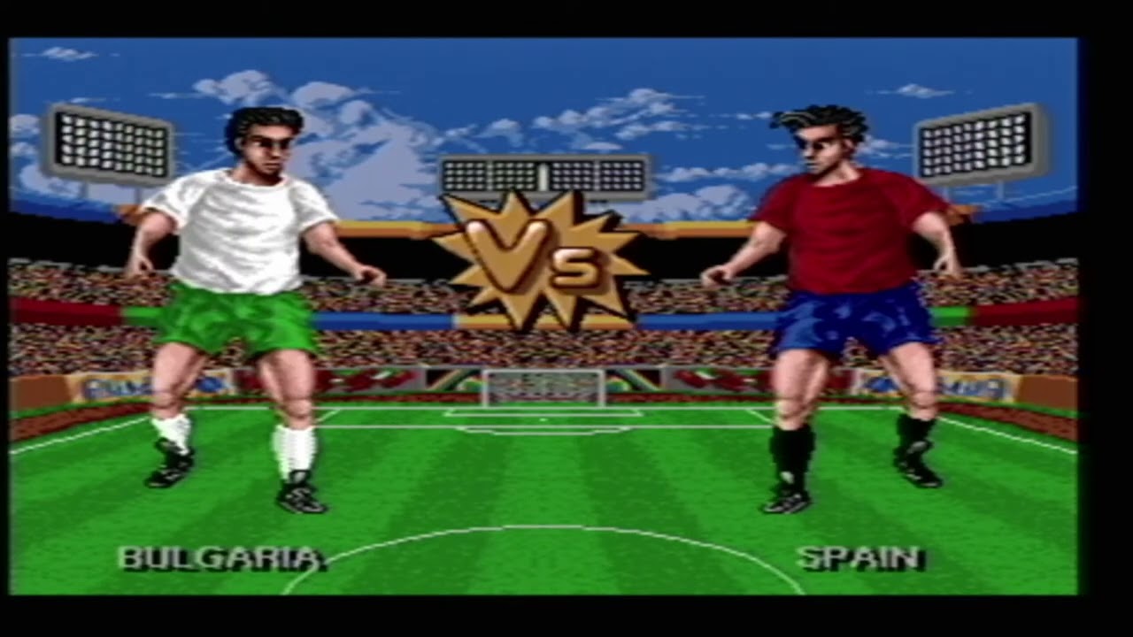 Sensible Soccer - Bulgaria vs Spain [Sega Mega Drive] (1993) Sensible Software [Real HW SCART2HDMI}