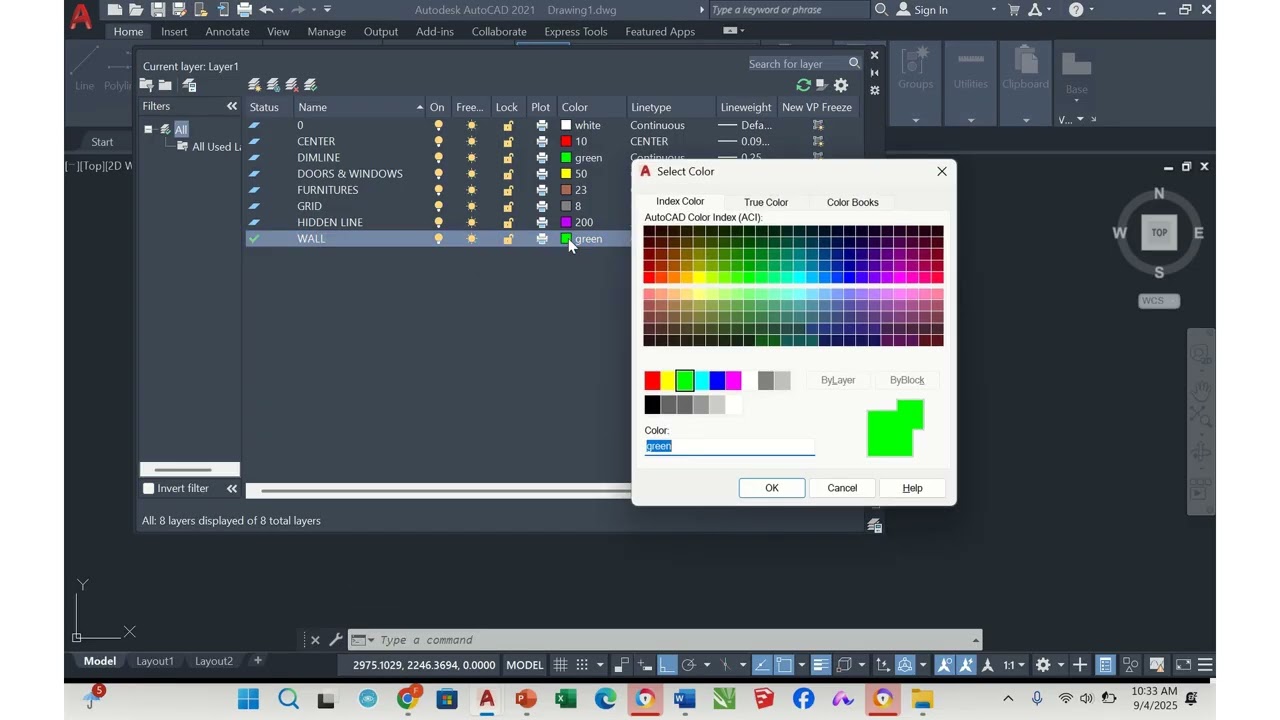 LAYERING AND PEN ASSIGNMENT IN AUTOCAD