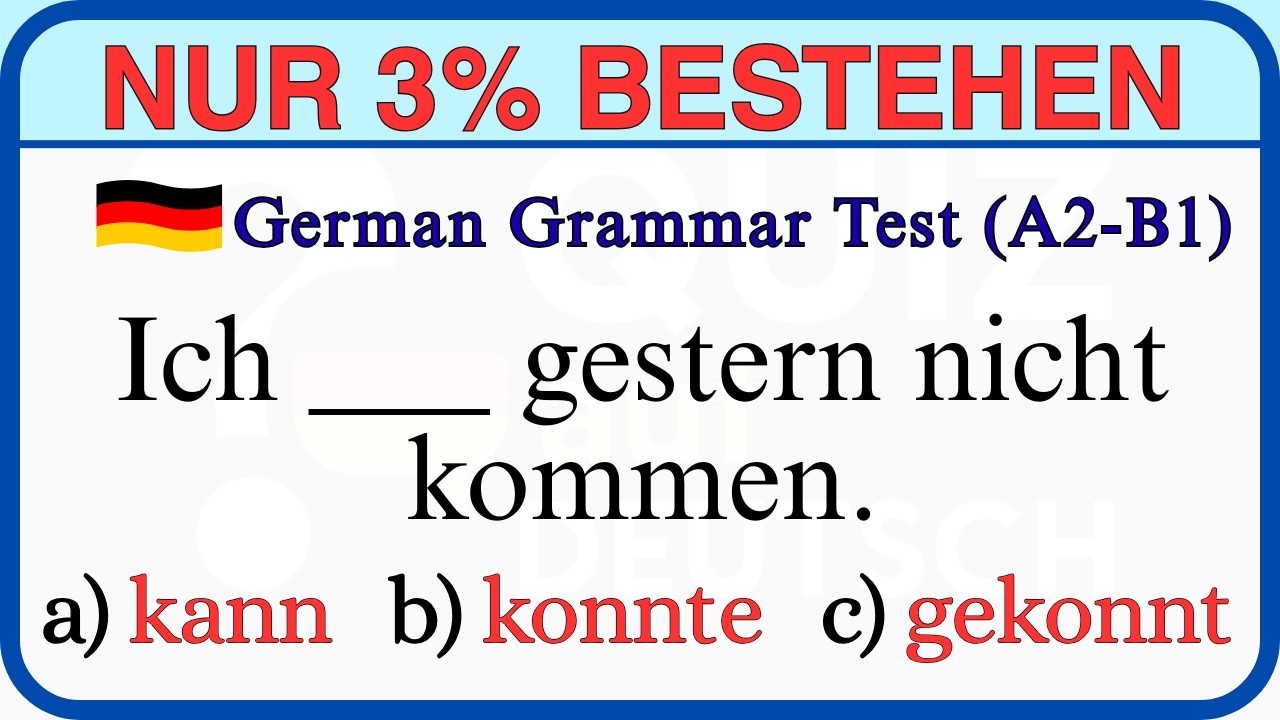 Deutschtest B1 EXTREM | Wie lange seit wann vor in | Grammatik Challenge A2-B1