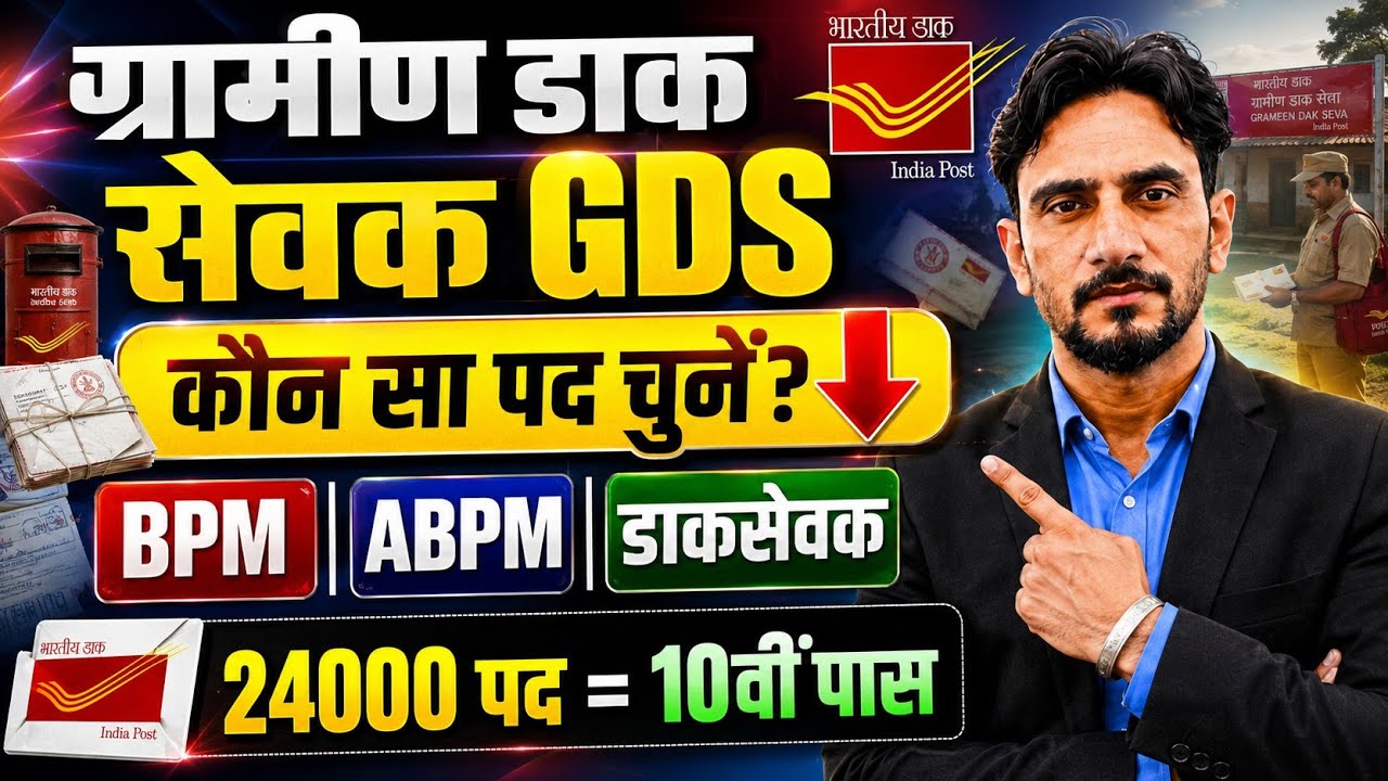 India Post GDS Recruitment | Gramin Dak Sevak Bharti 2026 | BPM ABPM Dak Sevak | 24000 Posts
