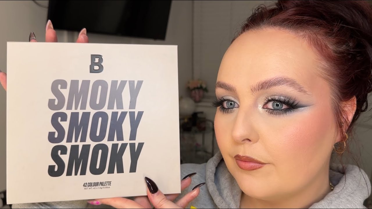 NEW BEAUTY BAY SMOKY PALETTE REVIEW | SWATCHES & TUTORIAL | COOL TONE EYE LOOK