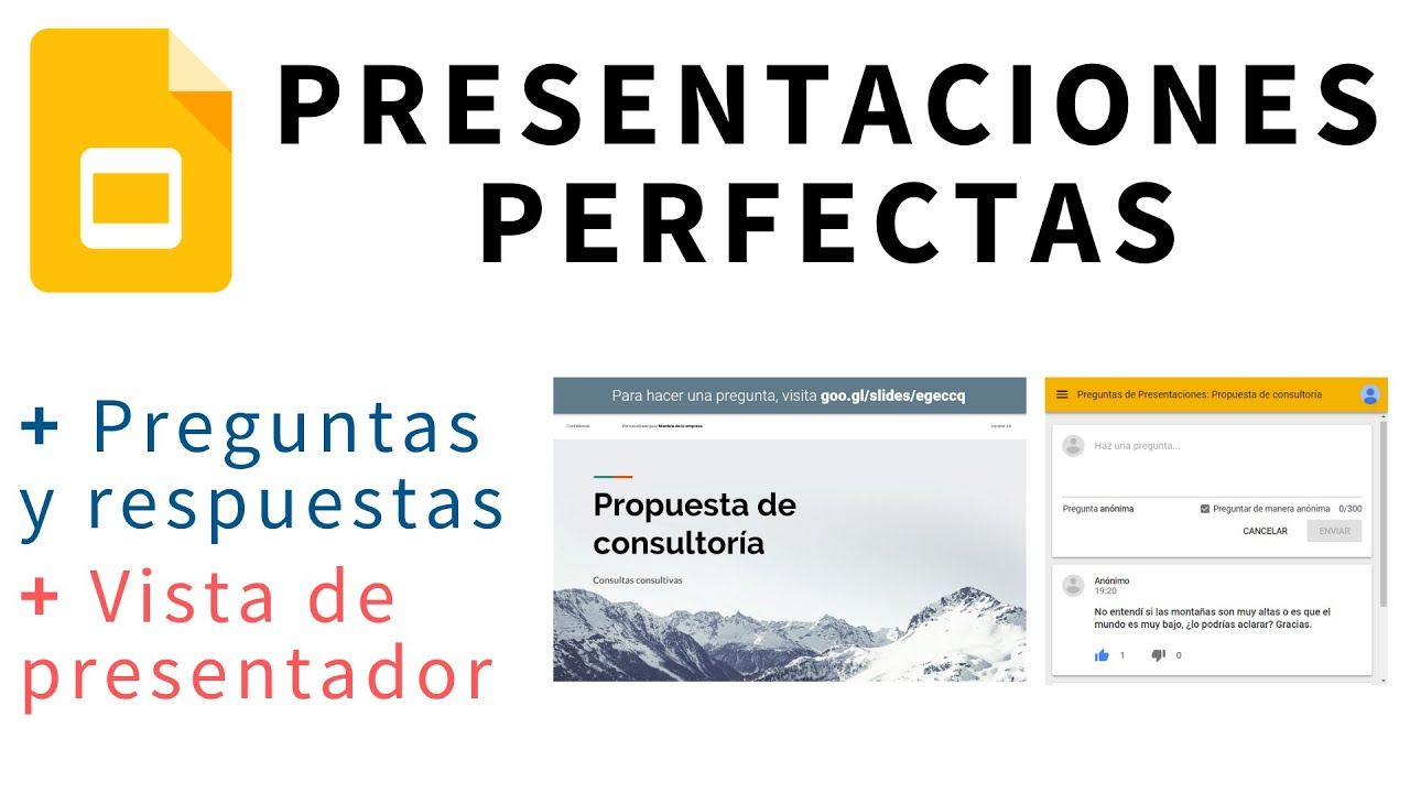 Mejora tus presentaciones con la vista de presentador y la sesión de preguntas de Google Slides