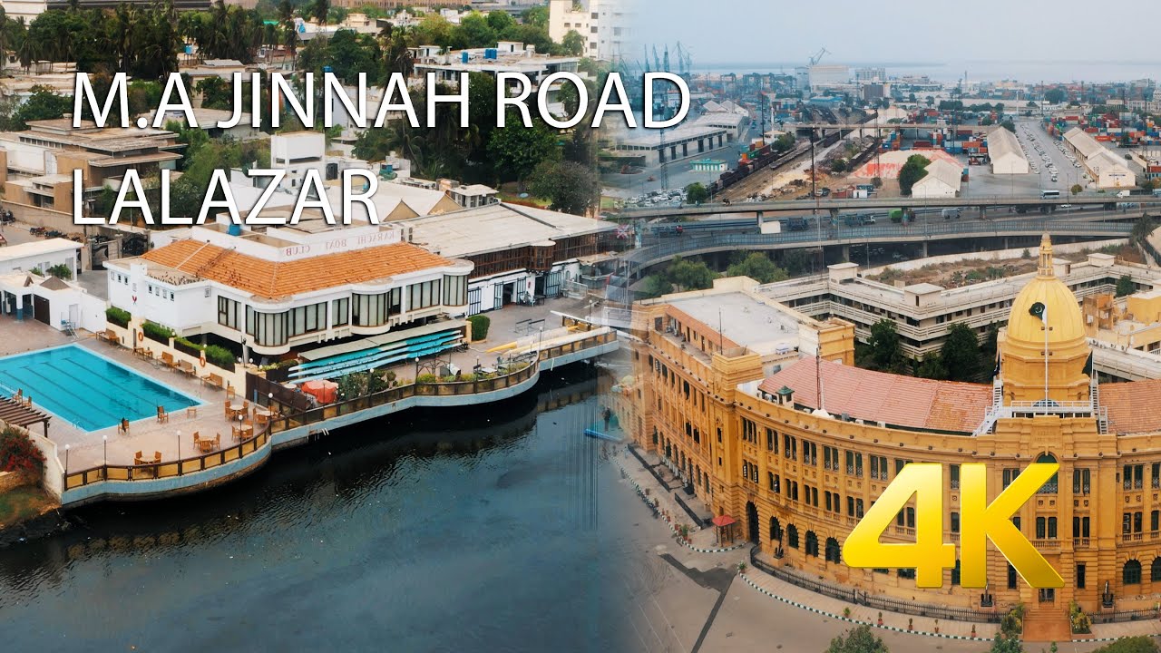 M.A Jinnah Road - Lalazar - Aerial | 4K Ultra HD | Karachi Street View