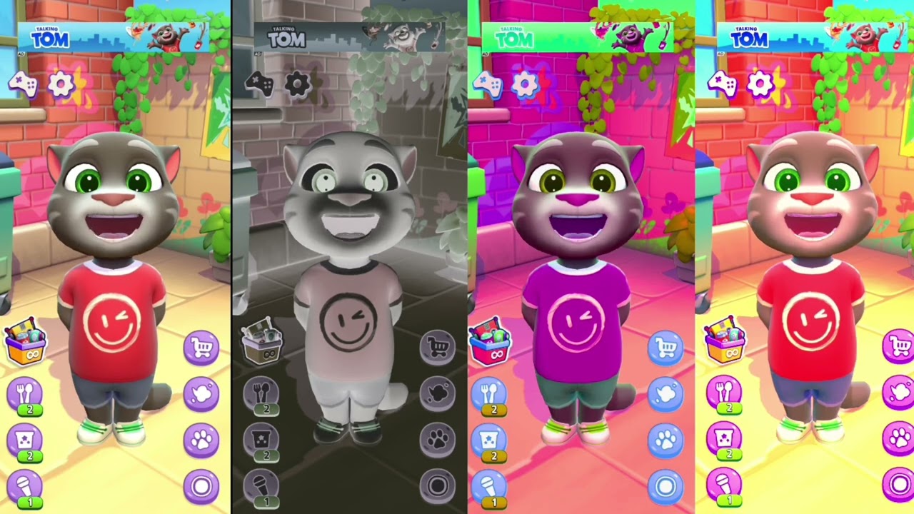 Talking Tom Gold Run Mod.d Gameplay 2018 - Original Green Tom vs Halloween Raccoon Boss
