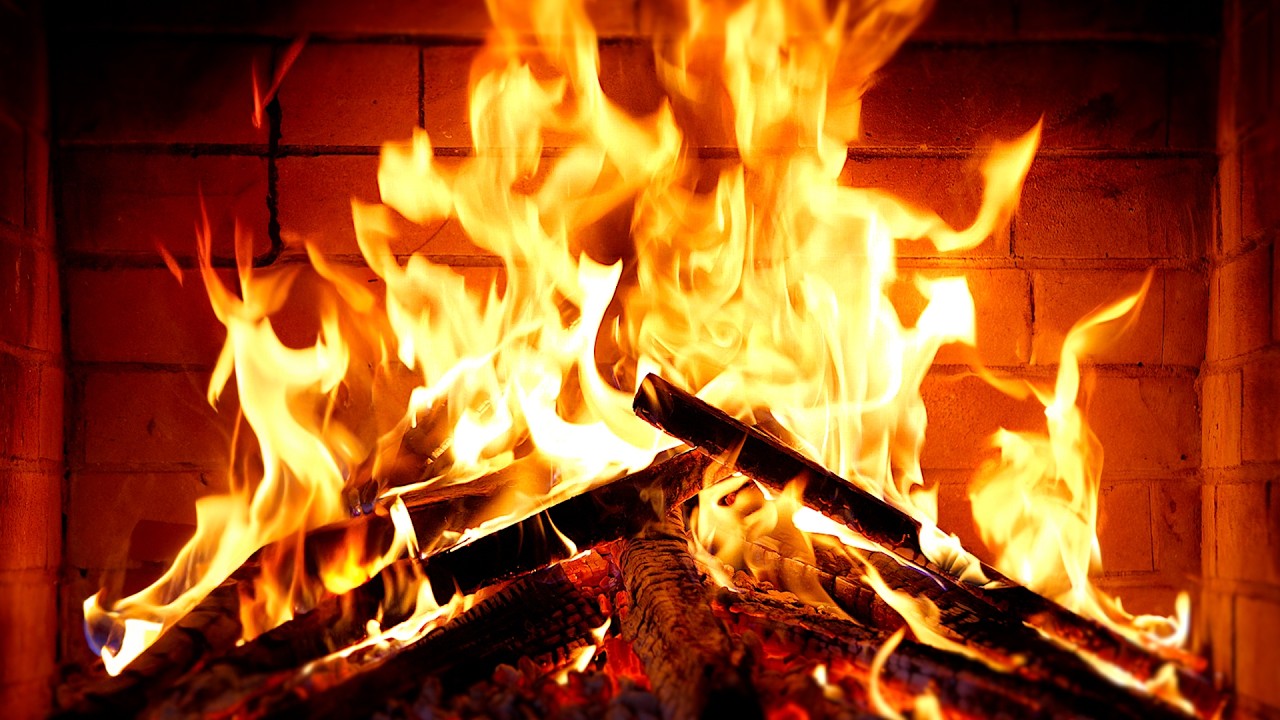 🔥 Fireplace 4K UHD! Fireplace with Crackling Fire Sounds. Fireplace Ambience
