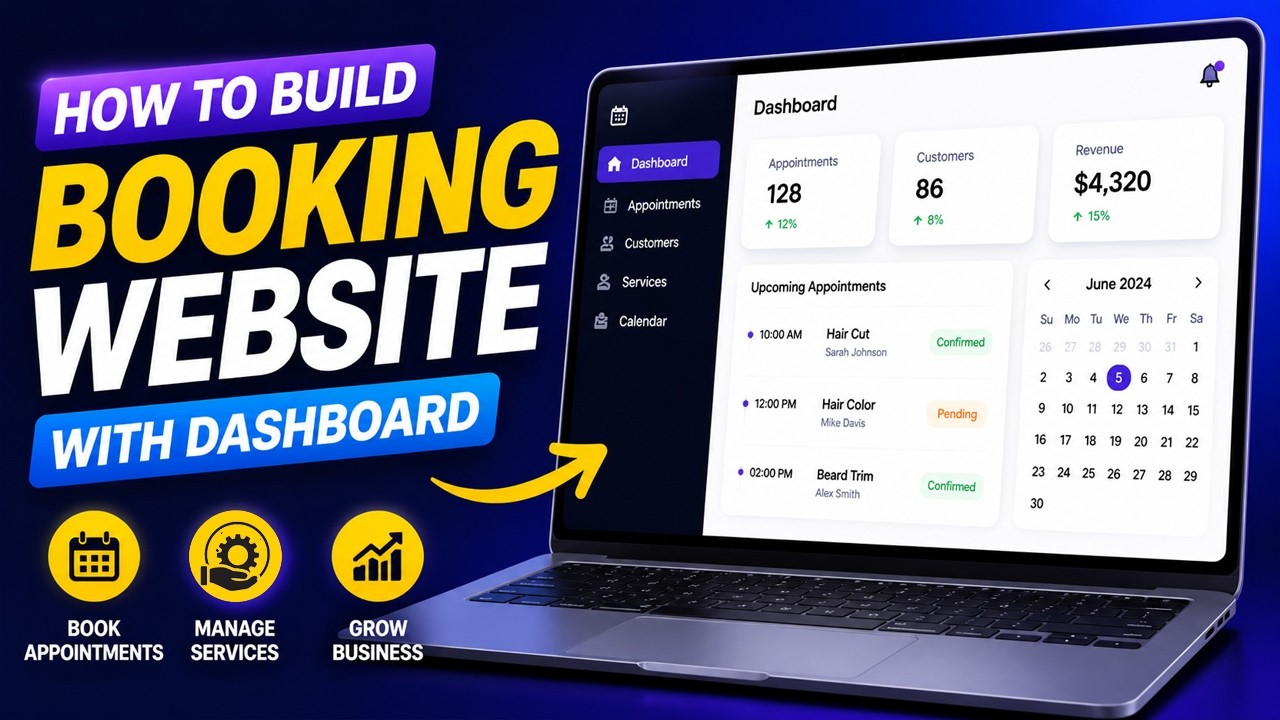 Build a Booking Website with AI, Supabase & Admin Dashboard