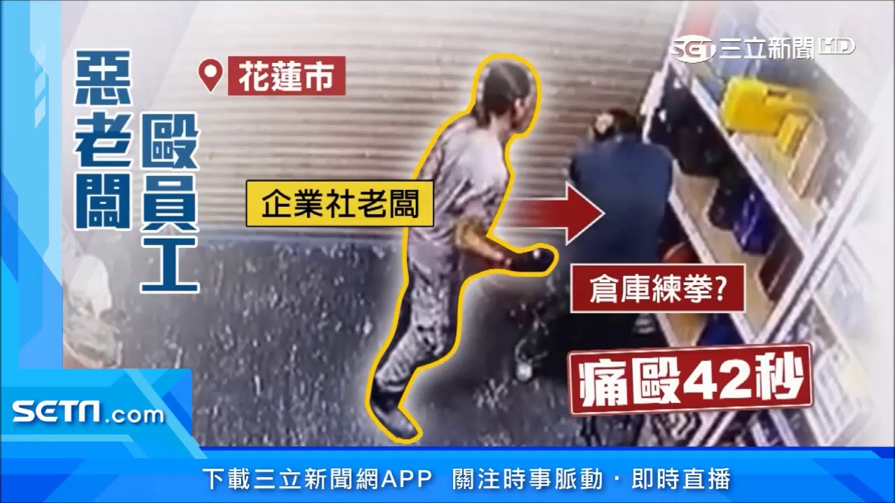 把員工當沙包打　花蓮惡老闆戴拳套狂揍人42秒｜三立新聞台