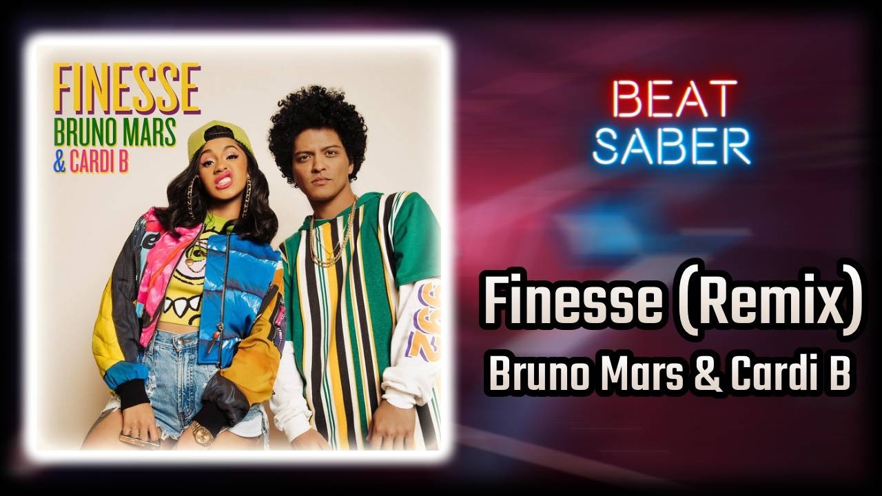 Finesse (Remix) by @brunomars & @cardib // Beat Saber