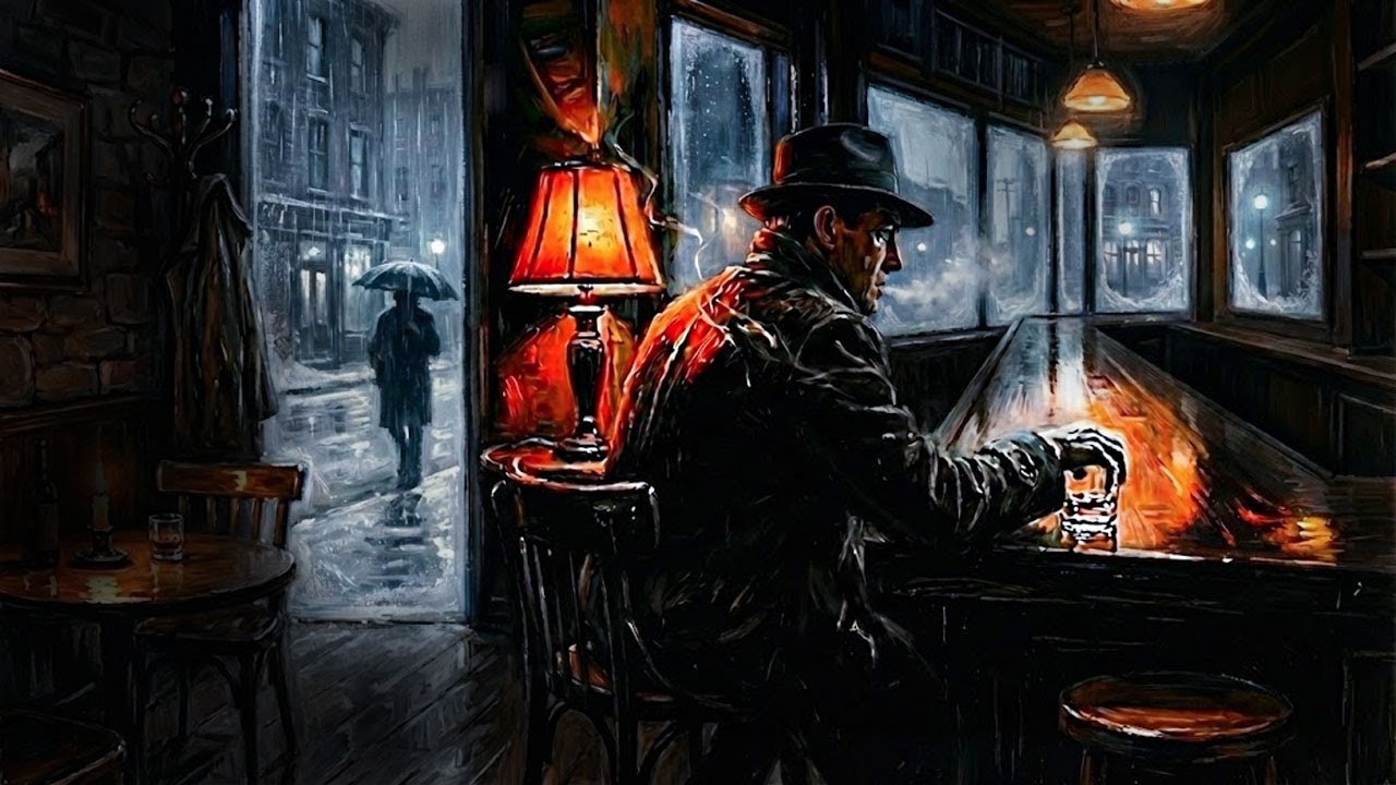 Midnight Jazz for Sleep | Smoky Noir Bar, Quiet Thoughts | Vintage 1940s