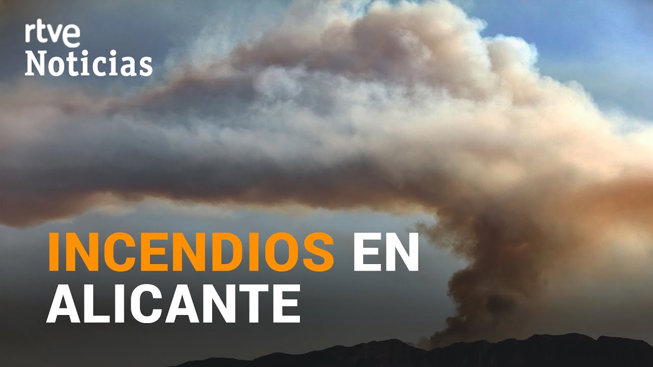 BOMBEROS LUCHAN contra los INCENDIOS en VALL DE LA GALLINERA Y CASTELL DE CASTELLS I RTVE