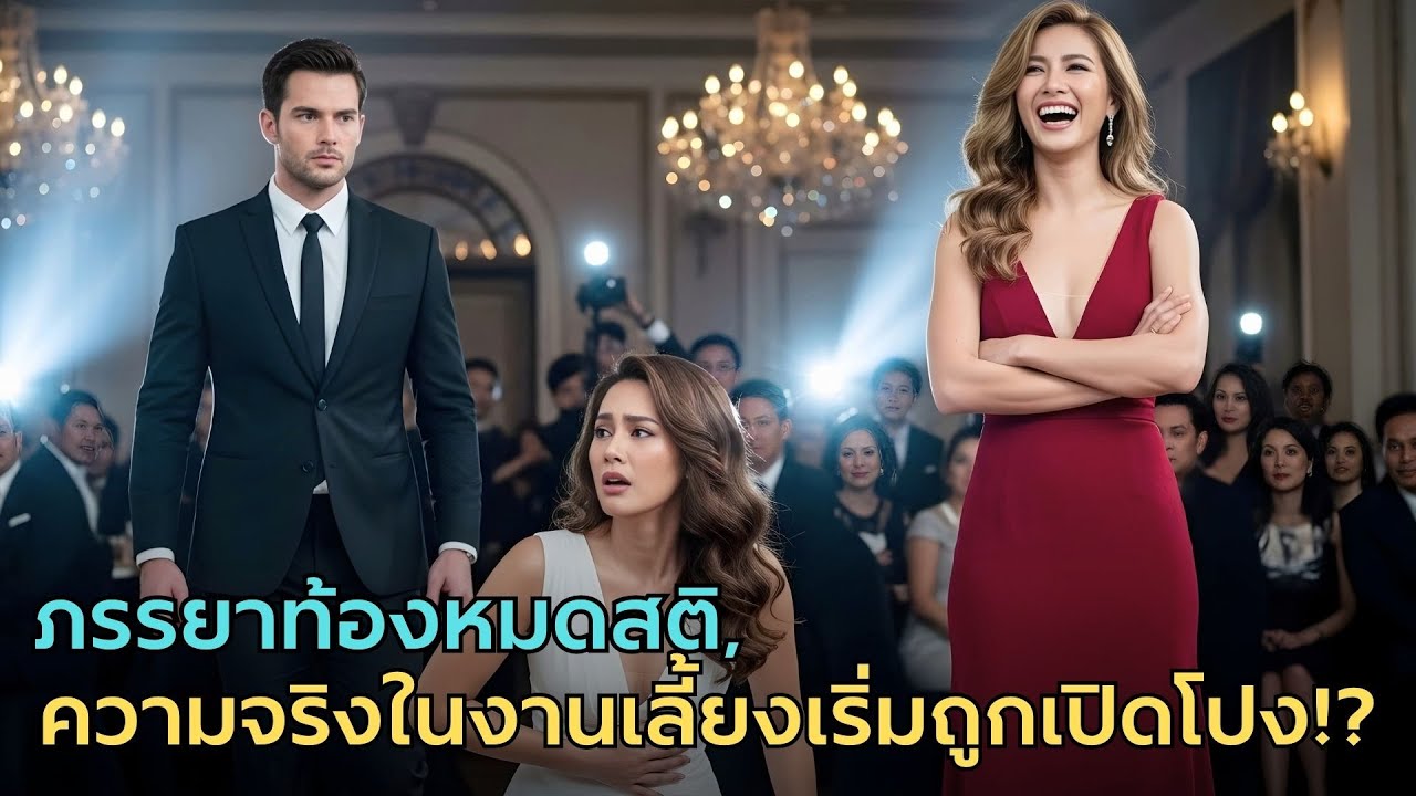 งานเลี้ยงหรูหยุดนิ่งเมื่อภรรยาท้องเป็นลม — เสียงหัวเราะดับวูบทันทีที่พี่ชายผู้ทรงอำนาจปรากฏตัว!