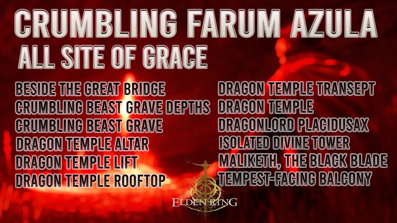 Crumbling Farum Azula All site of grace location | Elden Ring Shadow of the Erdtree _ الدن رینگ