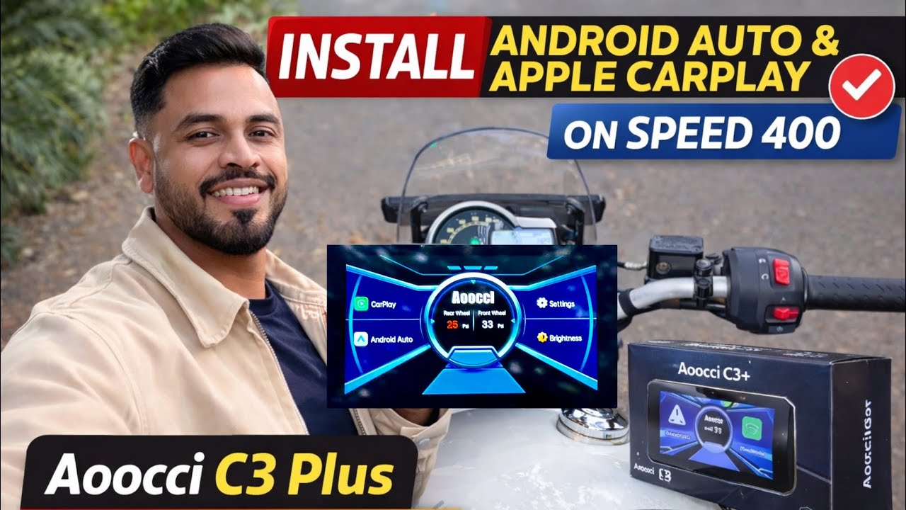 Aoocci C3 Plus Worth Buying? Android Auto & Apple CarPlay on Motorcycle🔥