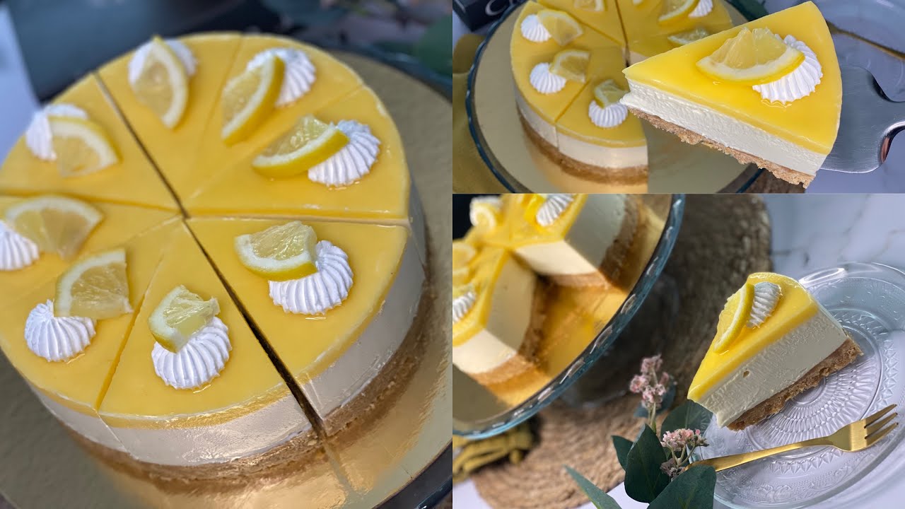 راجل صاحبتي كذبها 😳وصفة ‏‏تشيز كيك ‏ليمون🍋‏‏شكل‏وطعم￼‏ خيالي 🤩cheesecake au citron