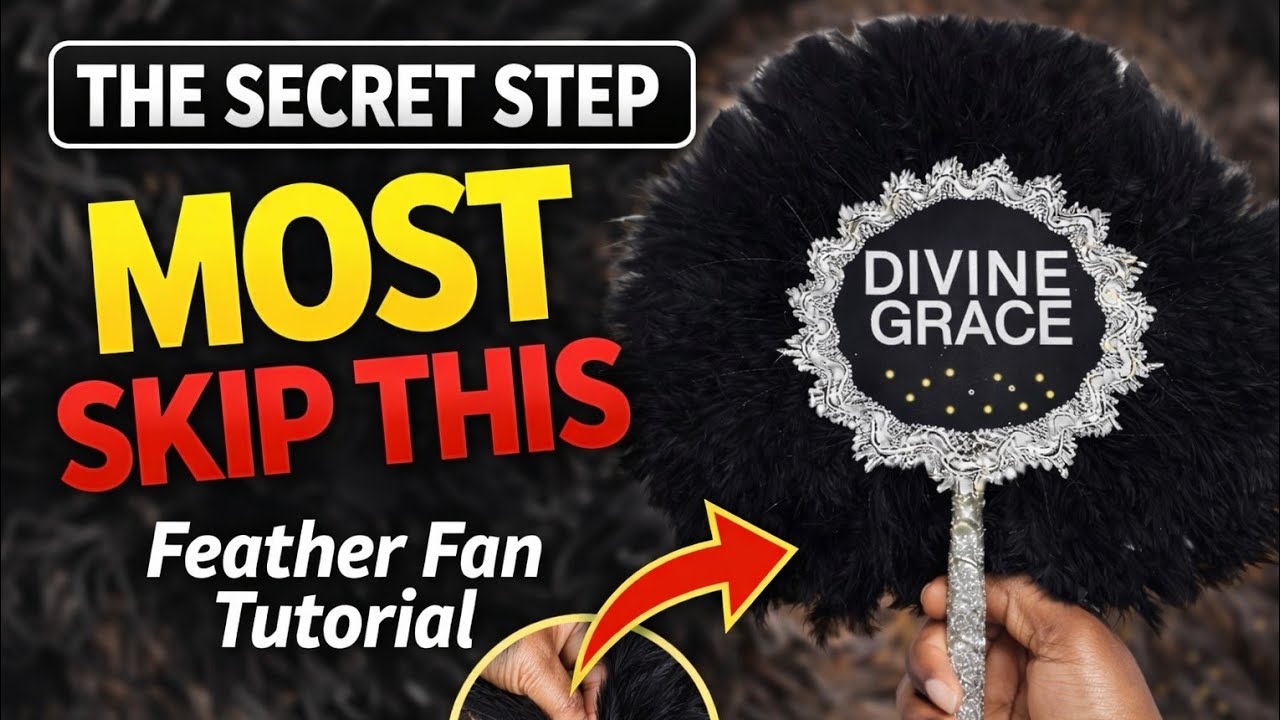 How to Make This Trendy Feather Hand Fan (Full Process + The Step Everyone Misses)