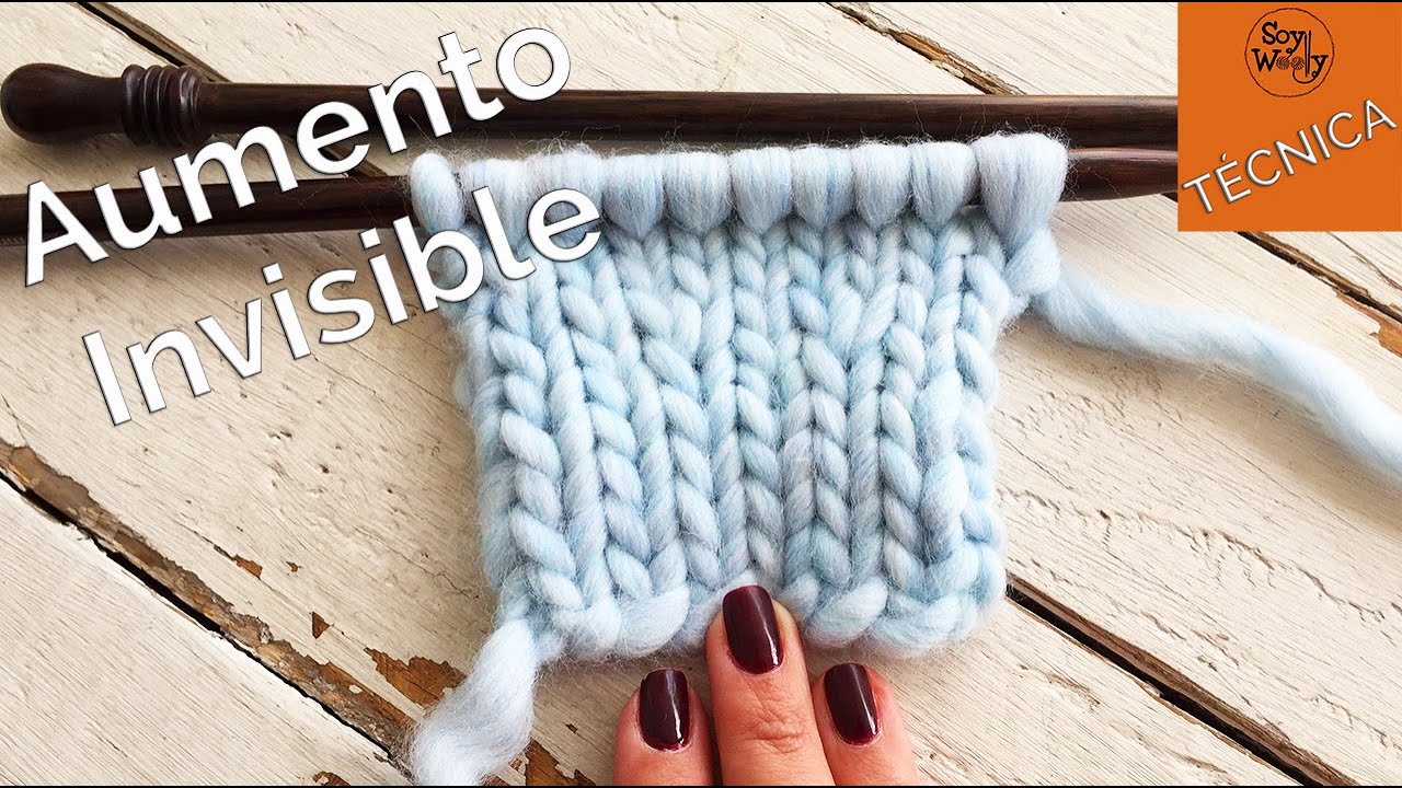 Aumento Invisible y fácil para Punto Liso o Jersey  tejido en dos agujas - Soy Woolly