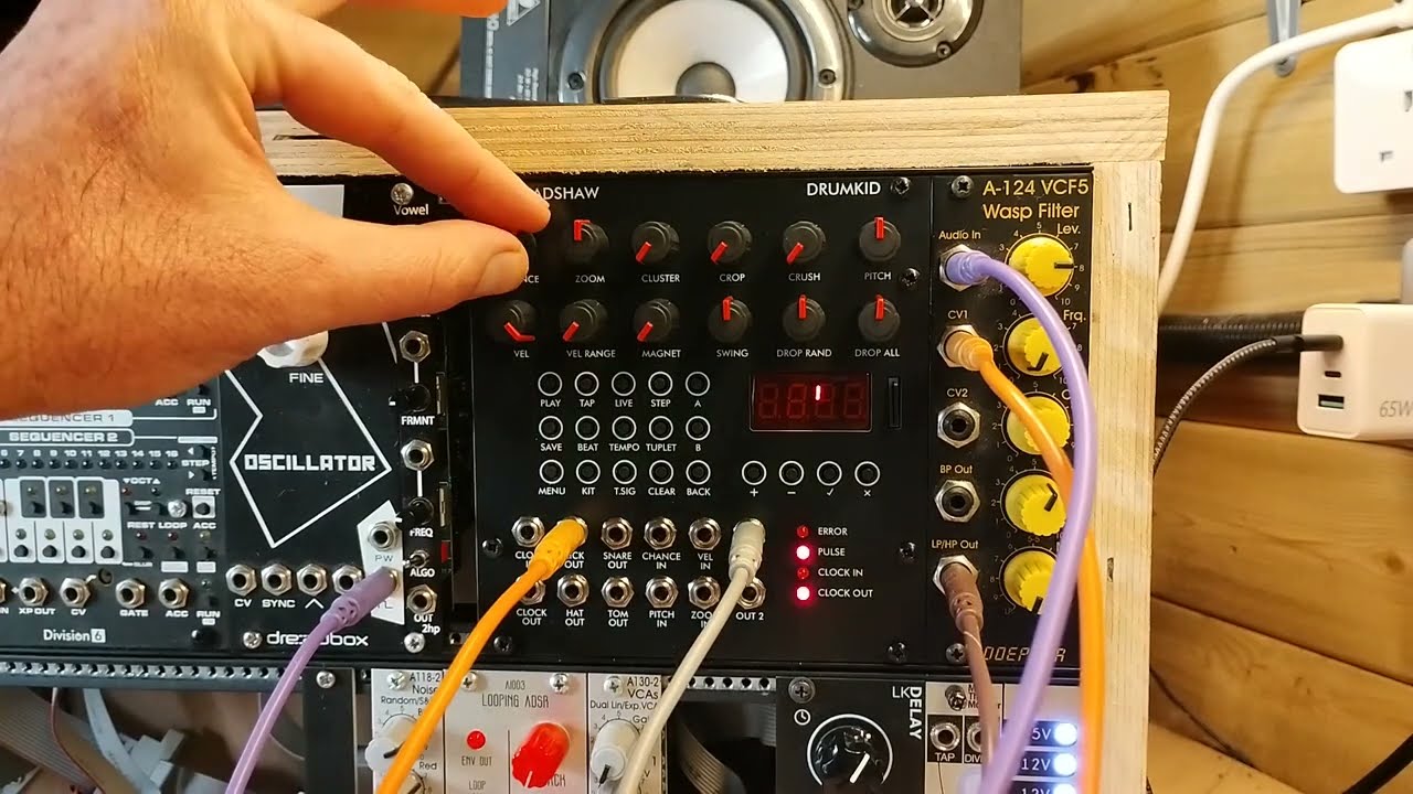 Drumkid Eurorack demo (aleatoric/random drum machine)