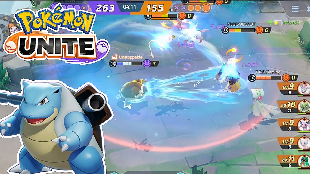 Unstoppable Blastoise Action 😎 | Pokemon Unite Ranked Gameplay 
