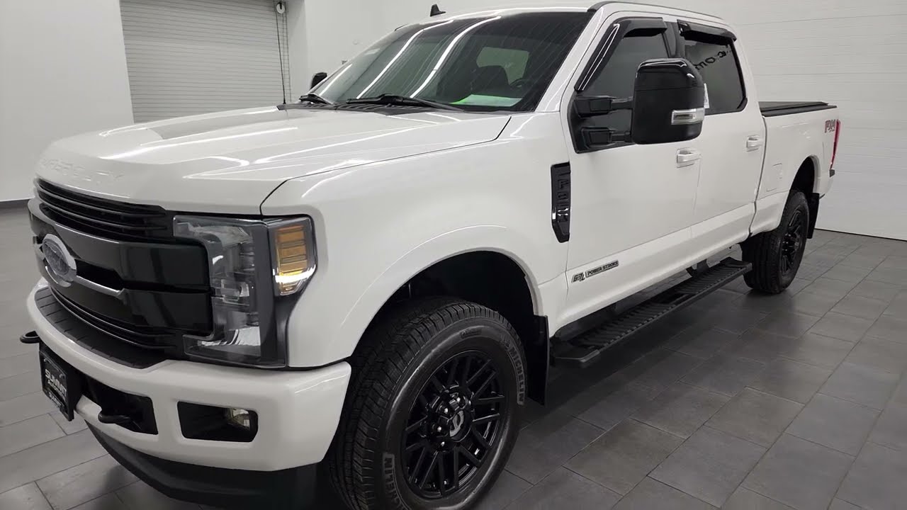 2019 FORD F350 LARIAT SPORT DIESEL WHITE PLATINUM TRICOAT 4K WALKAROUND 13334Z SOLD!