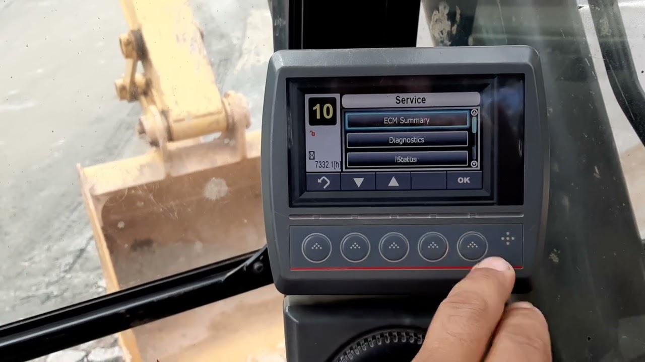 configuração de plano de manutenção caterpillar 318 cat senha de entrada do painel