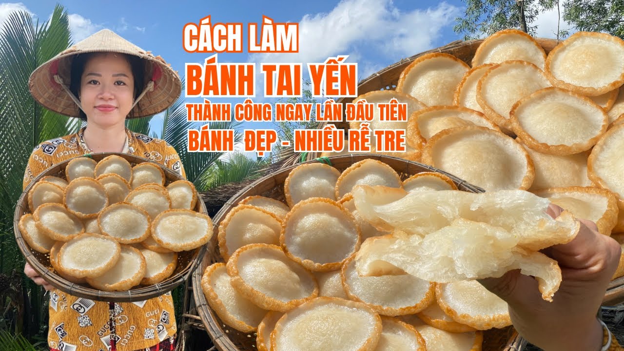 CÁCH LÀM BÁNH TAI YẾN NƯỚC CỐT DỪA – GIÒN NGON, NHIỀU RỄ TRE, AI CŨNG LÀM ĐƯỢC