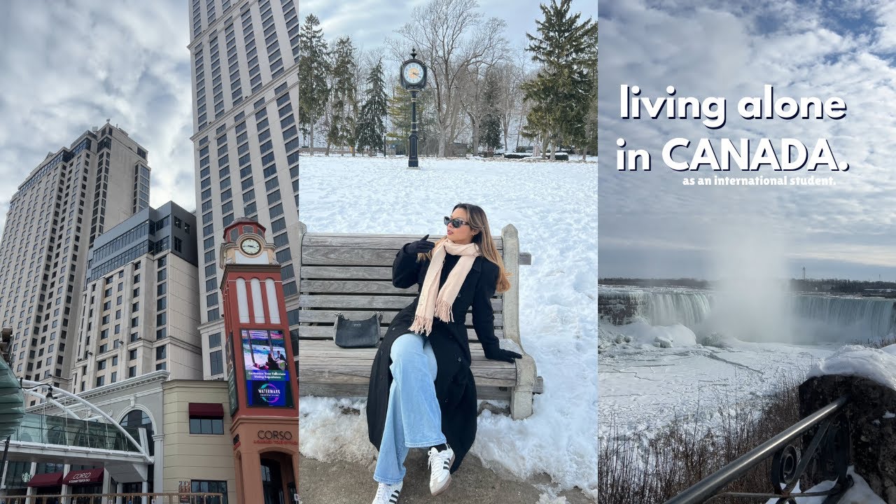 living alone in Canada | frozen Niagara Falls, skin care routine, pr package, life update & more