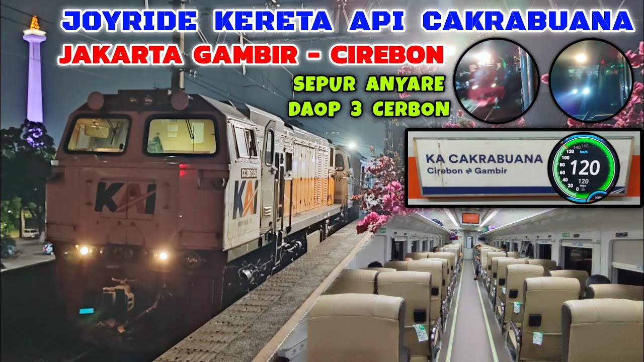 NAIK KERETA API CAKRABUANA DARI JAKARTA KE CIREBON, KERETA BARUNYA DAOP 3 CIREBON DI GAPEKA 2025 !!!