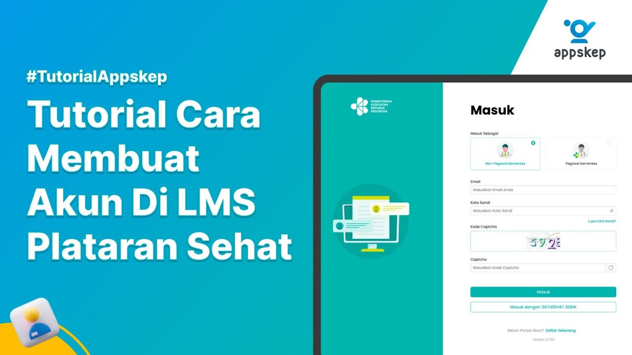 CARA MEMBUAT AKUN PLATARAN SEHAT MELALUI LMS KEMKES
