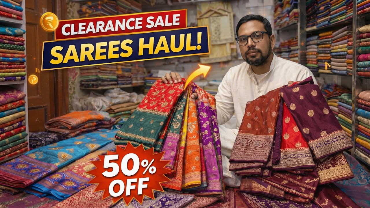 Clearance Sale of Holi & Wedding | Banarasi Silk Saree 60% Off | Umaiza Fabric 