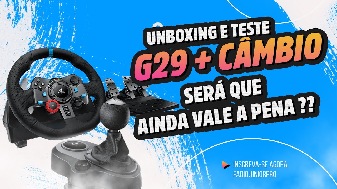 Unboxing Comprei o Logitech G29 + Câmbio de 6 Marchas, me impressionei no final!