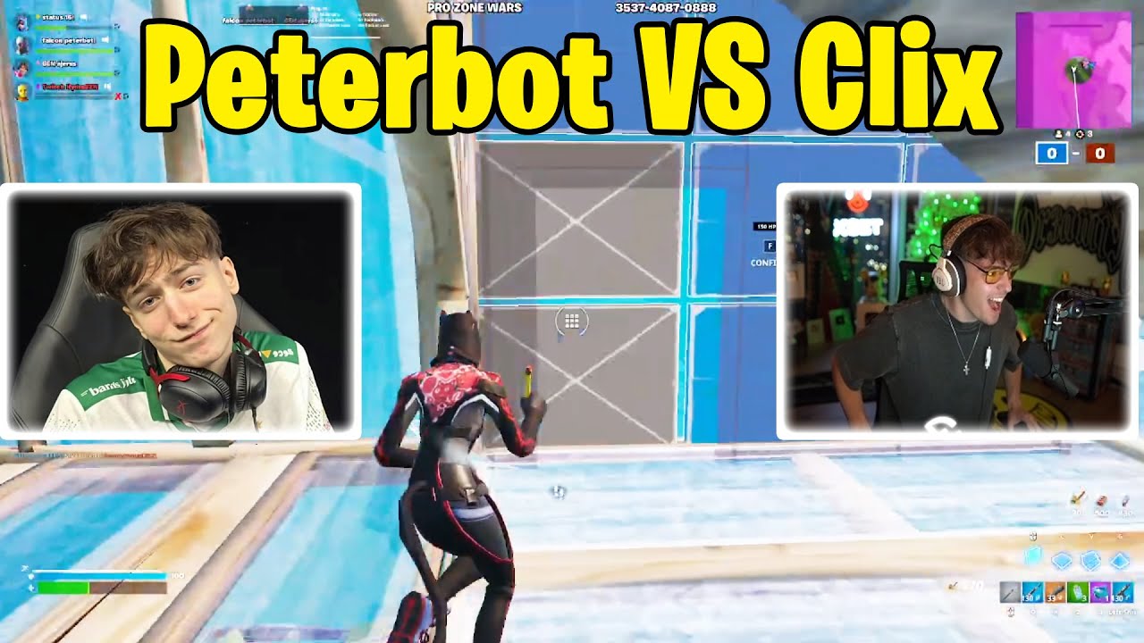 Статус PeterBot Ajerss Hydra VS Clix Higgs Twenty Eomzo 4v4 Fights!
