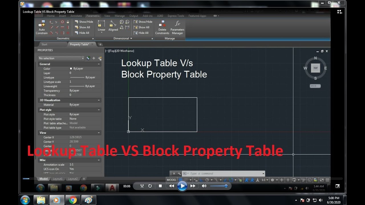 AutoCAD - Dynamic Block - Lookup Table VS Block Property Table In HINDI