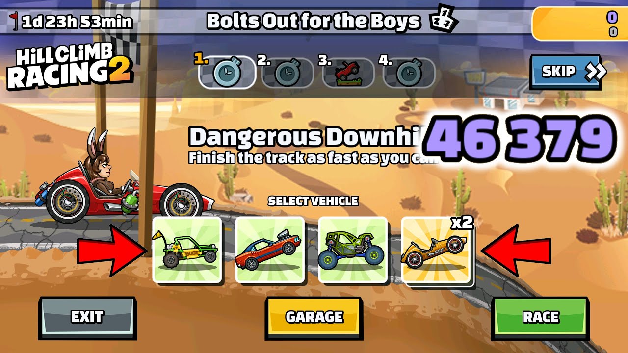 Hill Climb Racing 2 - 46379 points in BOLTS OUT FOR THE BOYS  Team Event