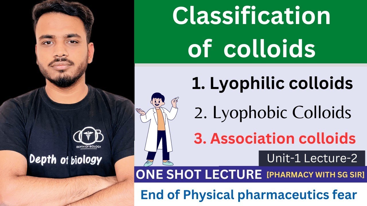 classification of colloids &comparative account of their general properties | physical pharmaceutic