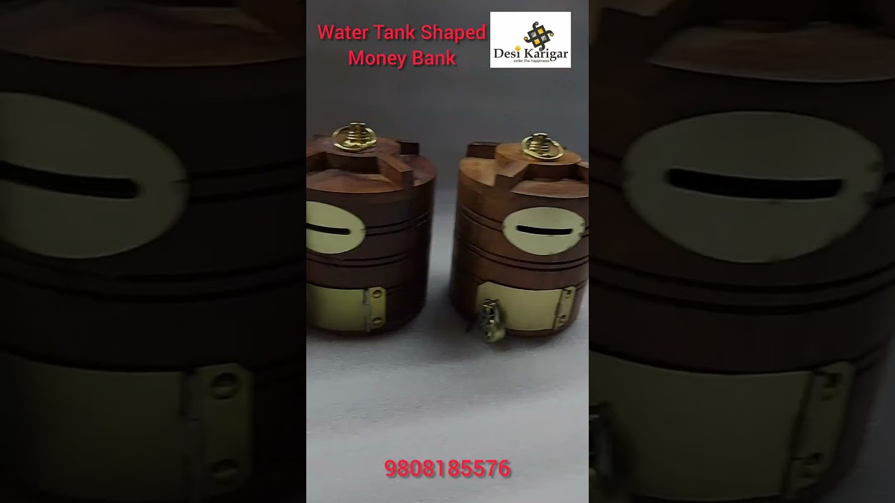 Wooden Water Tank Money Bank by Desi Karigar | Unique Return Gift Idea 🎁 | Call 9808185576