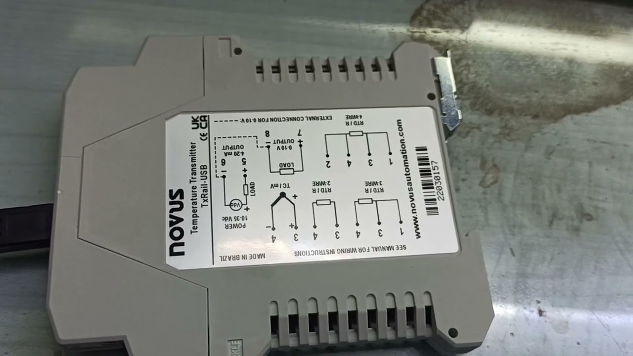 NOVUS DIN Rail Temperature Transmitter TxRail-USB