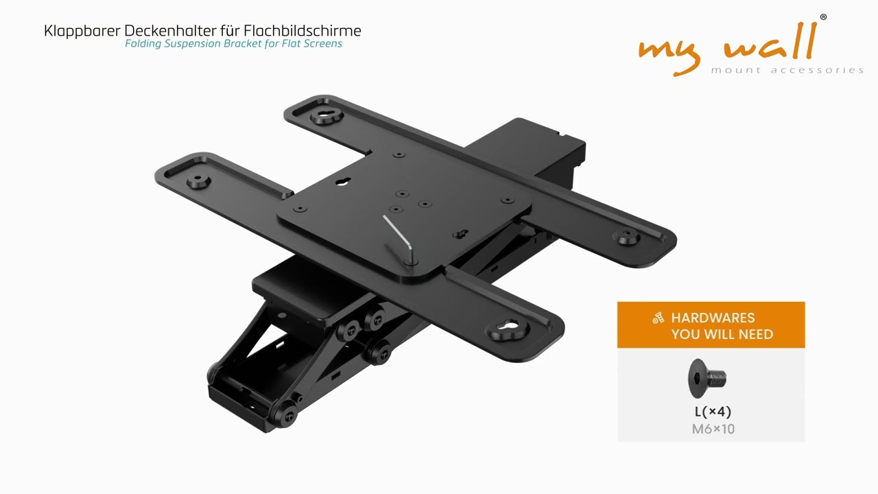 HL 47 ML / HL 47 MWL my wall - Klappbarer Deckenhalter f&uuml;r Flachbildschirme mit SMART HOME Steuerung