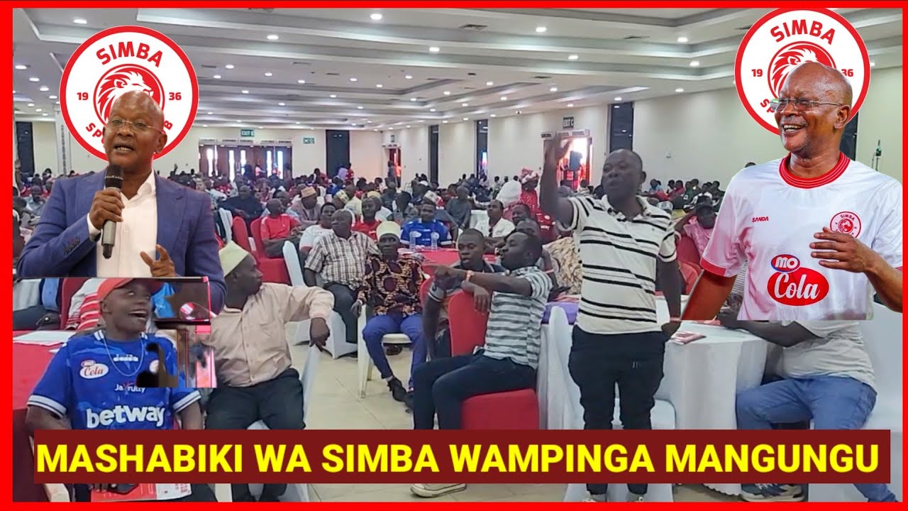 TAZAMA MASHABIKI WA SIMBA WALIVYOMKATAA MWENYEKITI MANGUNGU NDANI YA MKUTANO MKUU WA SIMBA