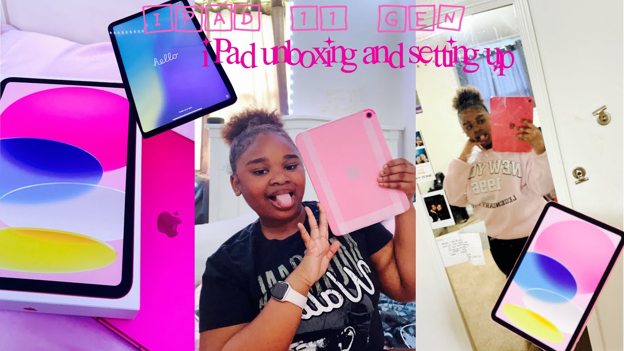 PINK IPAD 11GEN IPAD(Unboxing & setting up)