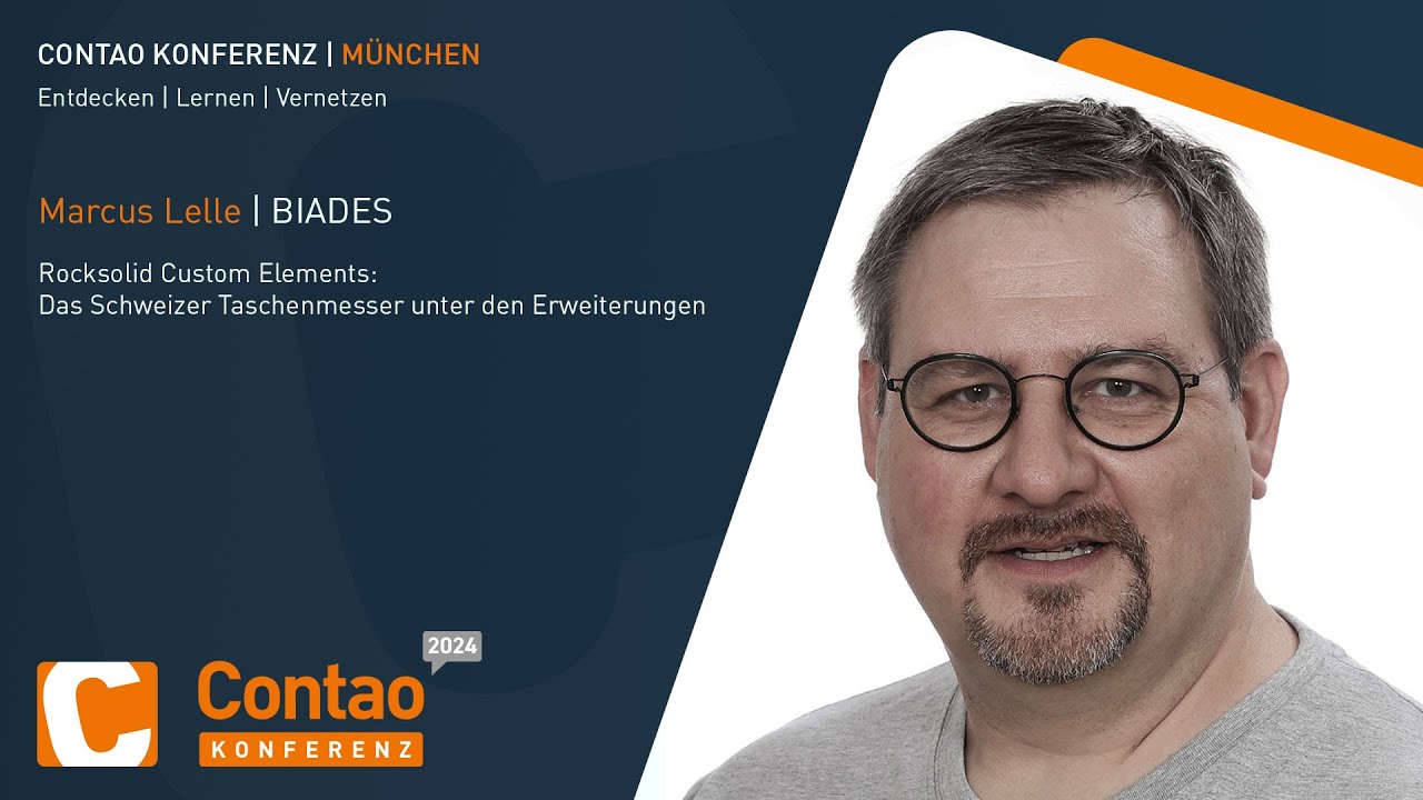 Contao Konferenz 2024: Rocksolid Custom Elements