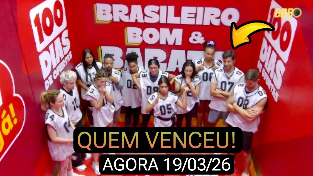 BBB 26: QUEM VENCEU A SEGUNDA, TERCEIRA E ÚLTIMA FASE DA PROVA QUEM É O NOVO LÍDER DO BBB 19/03/2026