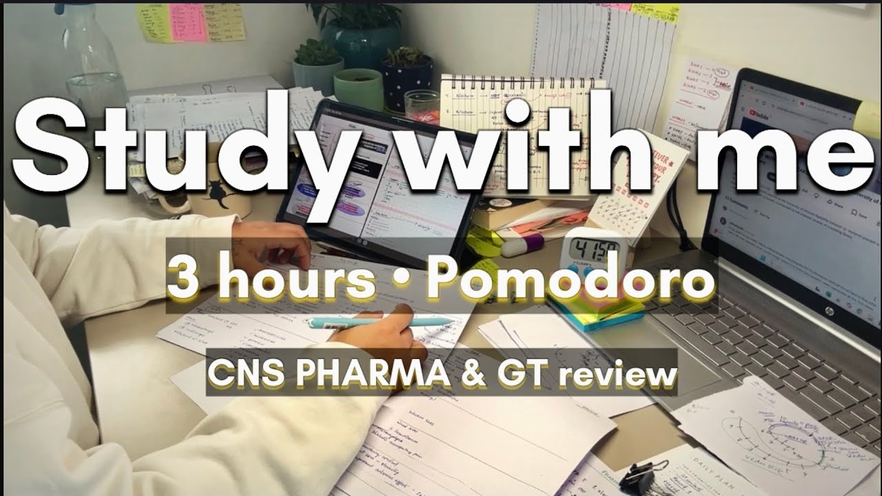 3 HOURS OF INTENSE STUDY | Day 55 | No Talking, Rain Ambiance, ASMR