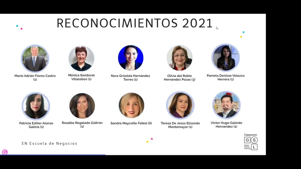 GSL Classroom - Reconocimientos a docentes 2021